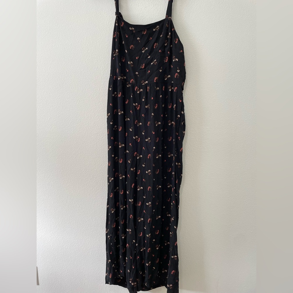 Madewell Black Floral Jumpsuit